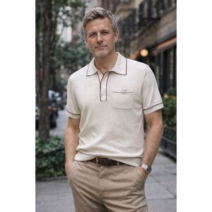 TODD SNYDER New York White Silk Polo Shirt Top   Mens Size Medium